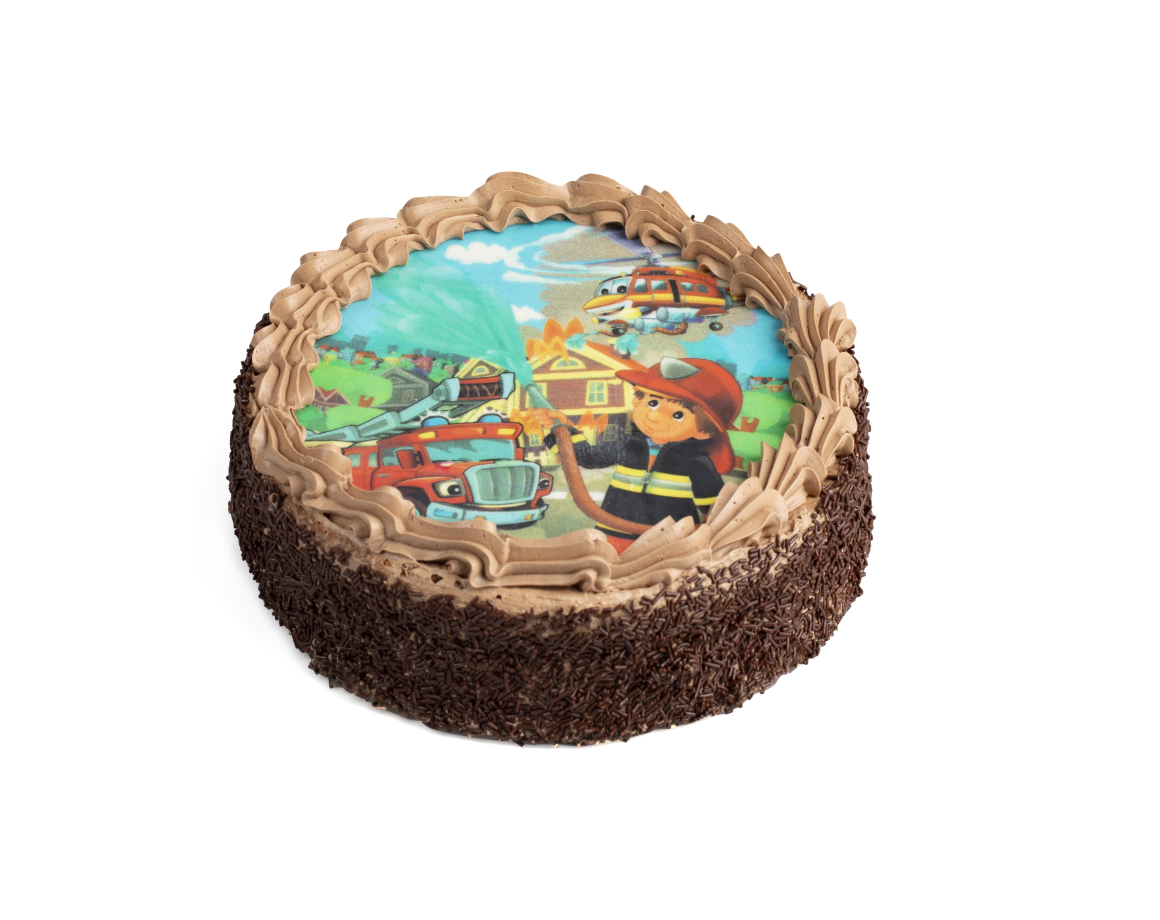 Kindertorte Schoko "Feuerwehrmann"